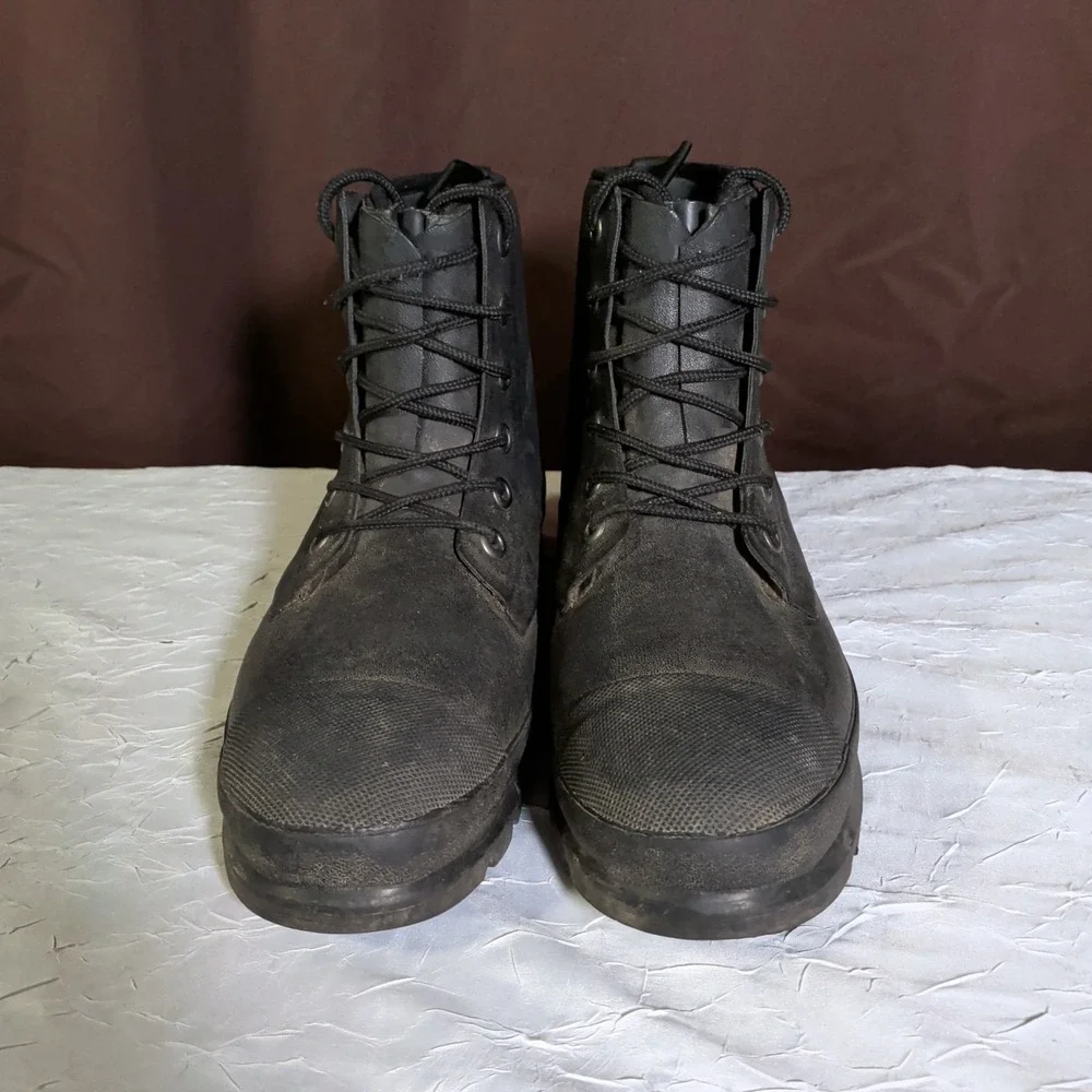 Muck Boot Original Boots Mens Size 10 Black Rubber Lace Up Ankle Waterproof WP